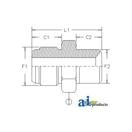 Straight Connector JIC-BSPT Male, 2 Pk 1.75 X4 X1.75